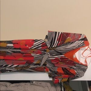 A abstract flower art pattern dress